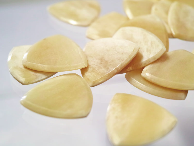 Animals Pedal Wild Picks (BB-TC-N-WH) Buffalo Bone Tri Pick Chamfer White 3mm