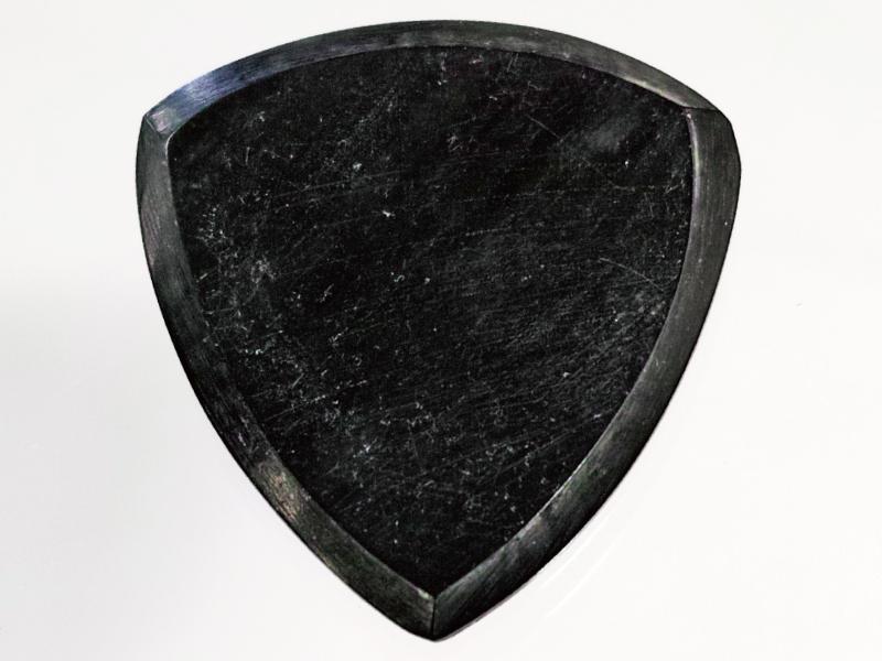 Animals Pedal Wild Picks (CHR-TC-N-BK) Cow Horn Tri Pick Chamfer Black 3mm