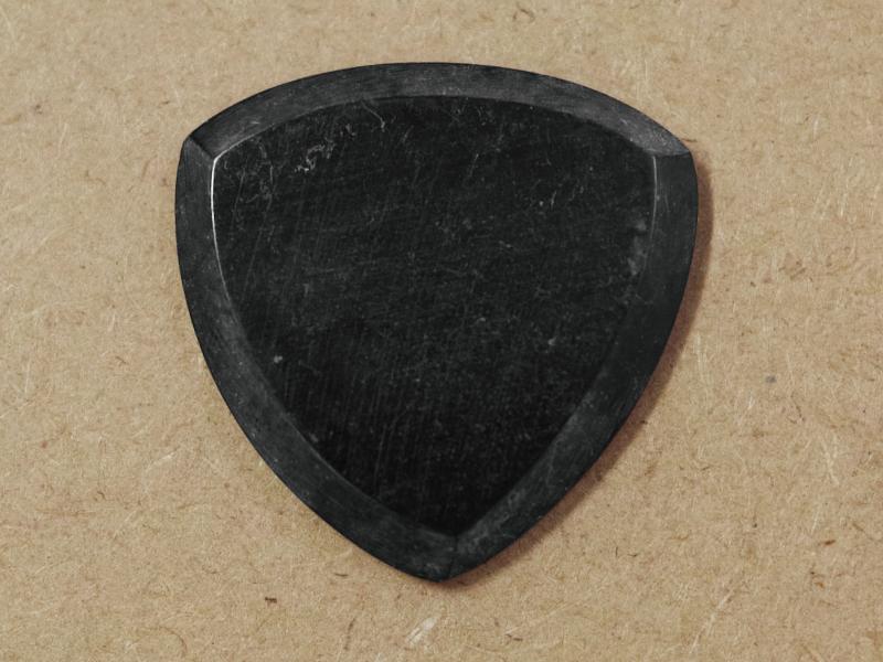 Animals Pedal Wild Picks (CHR-TC-N-BK-S) Cow Horn Tri Pick Chamfer Black Small 3mm