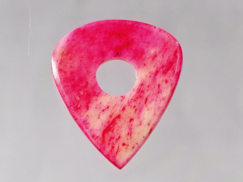 Animals Pedal Wild Picks (CB-TD-N-PK-CH-2.5) Cow Bone Tear Drop Pink Center Hall