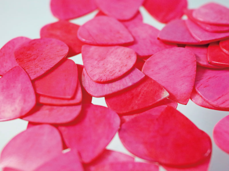 Animals Pedal Wild Picks (CB-TD-N-PK-S-1.5) Cow Bone Tear Drop Pink Small