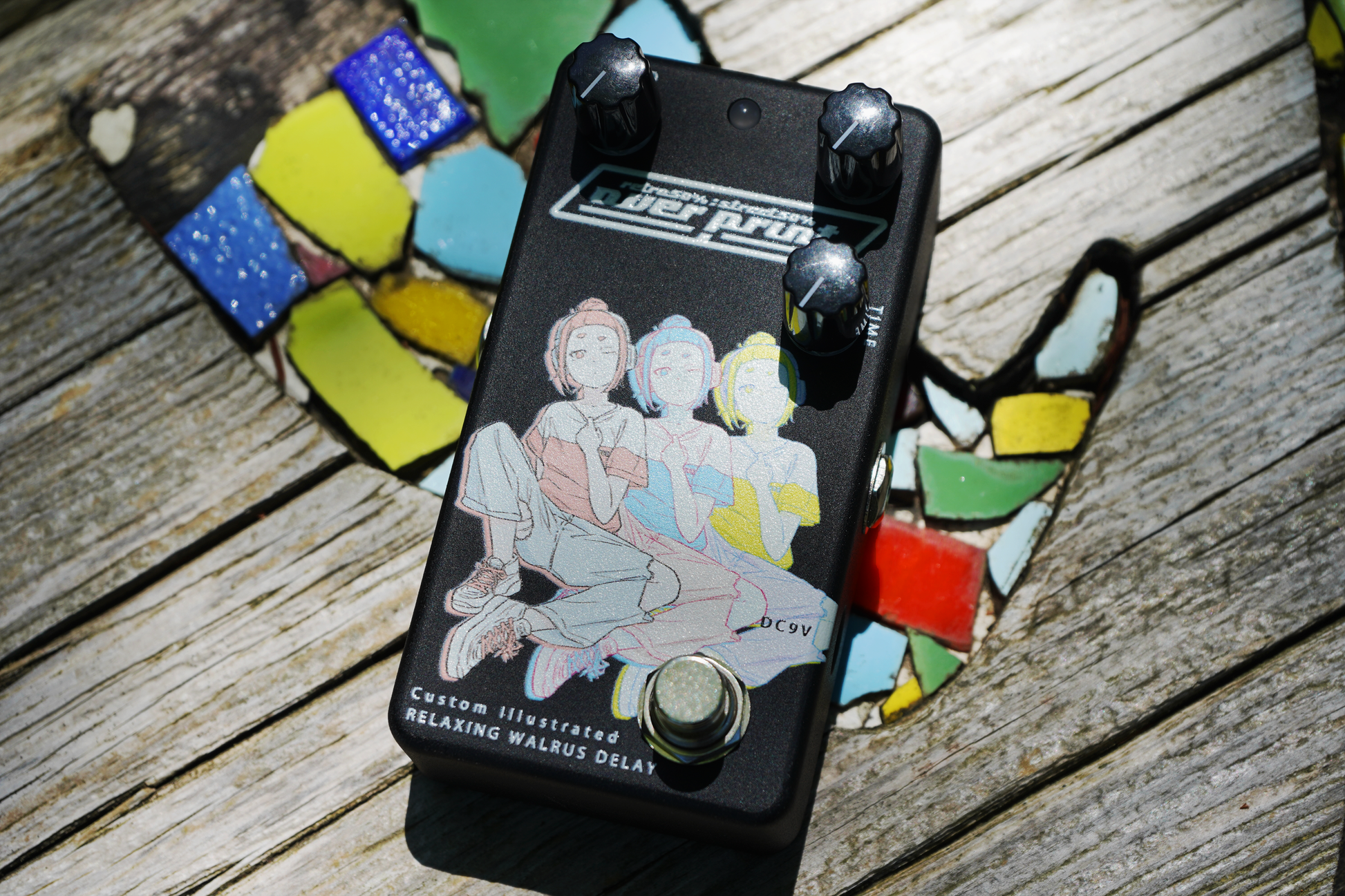 Custom Illustrated over print / まもる / RW DELAY #01 – Animals Pedal Custom Illustrated over print / まもる / RW DELAY #01 – Animals Pedal